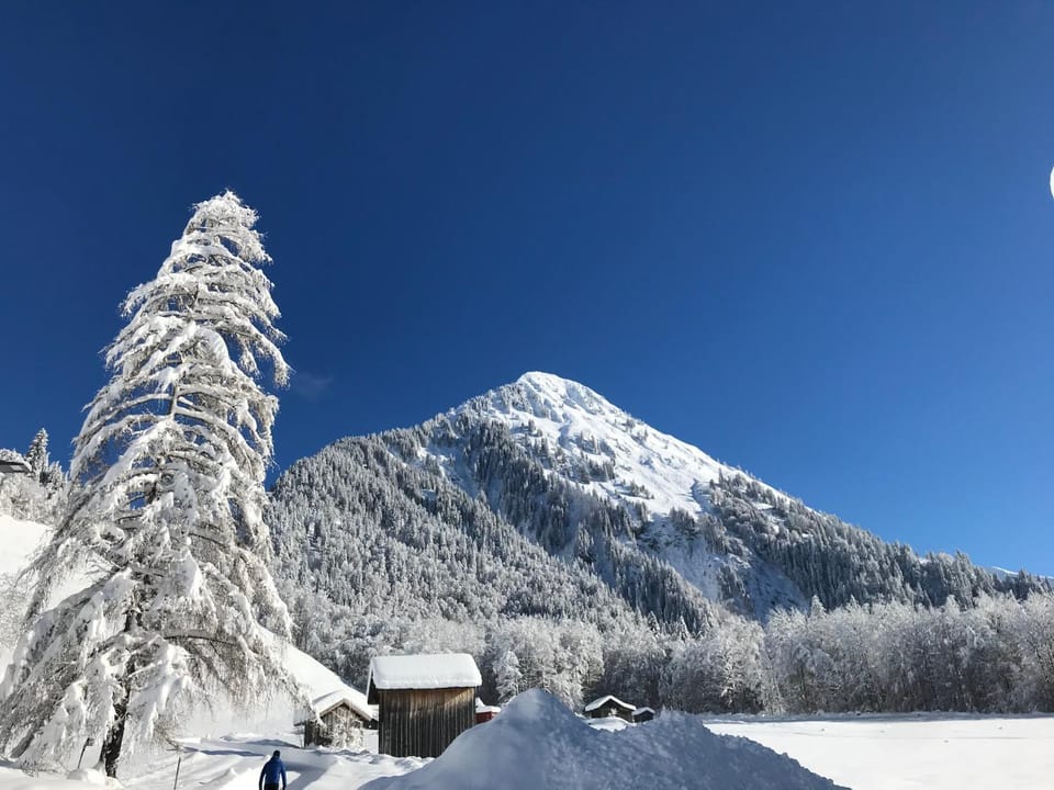 Day, Natural landscape, Winter, Mountain view