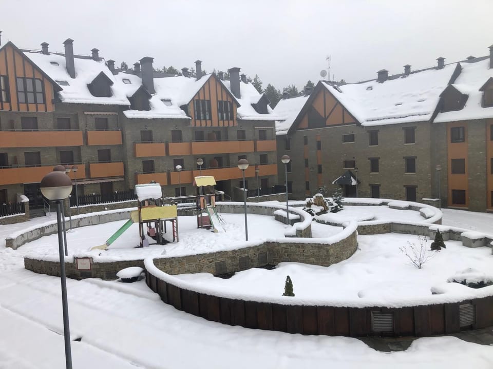Winter, Children play ground, Garden