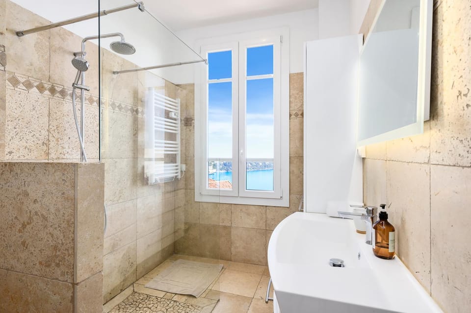 Shower, Bathroom, Sea view