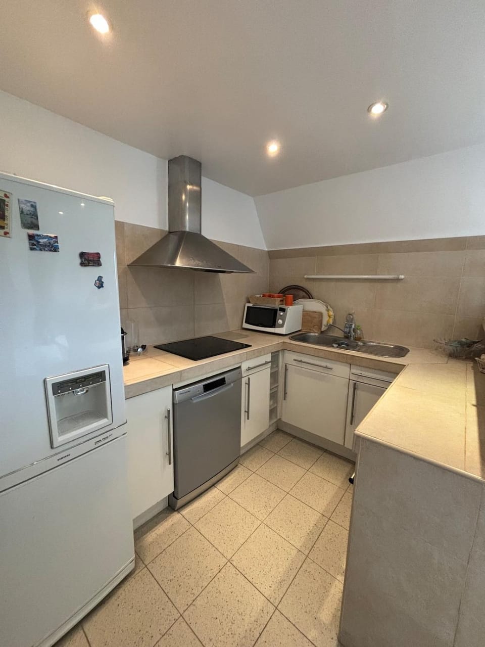 Kitchen or kitchenette, dishwasher, oven