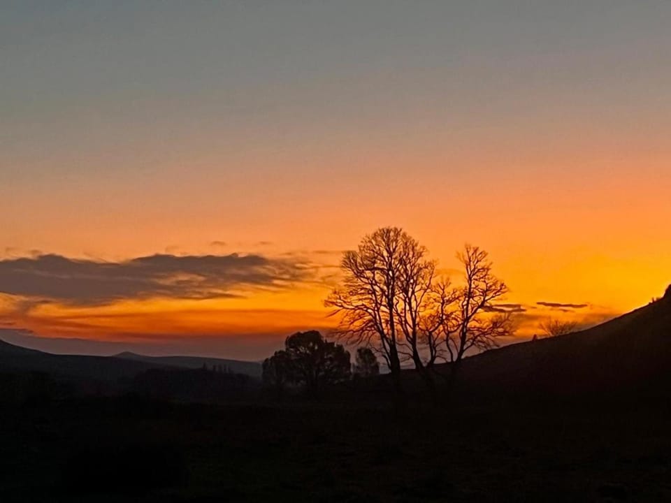 Natural landscape, Mountain view, Sunset