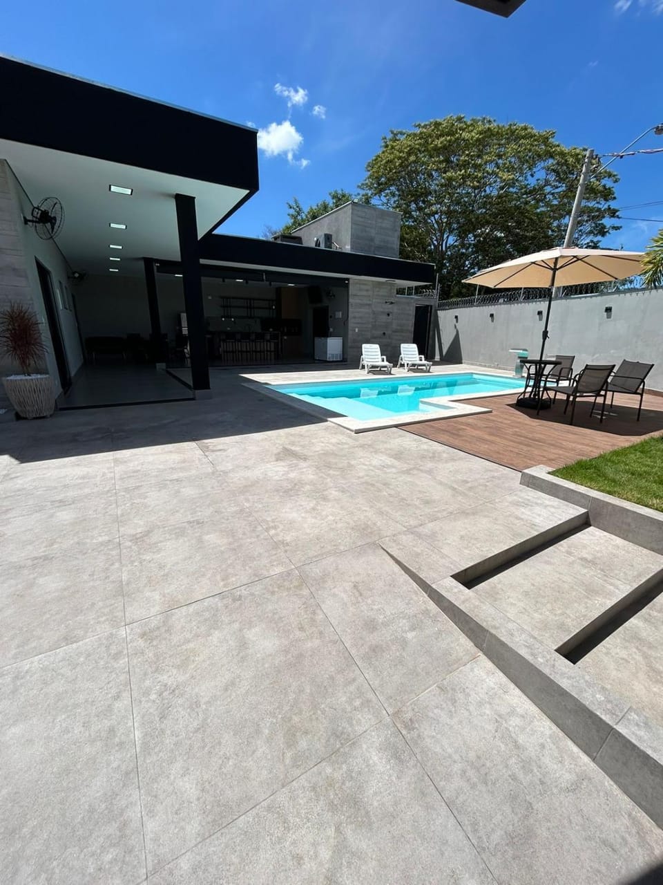 Patio, Pool view