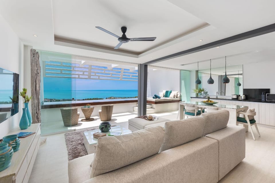 Kitchen or kitchenette, Living room, Dining area, Swimming pool