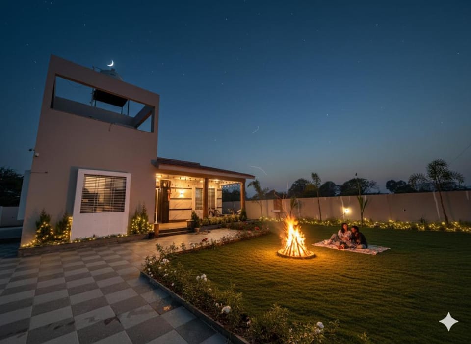 Night, Garden, Garden view