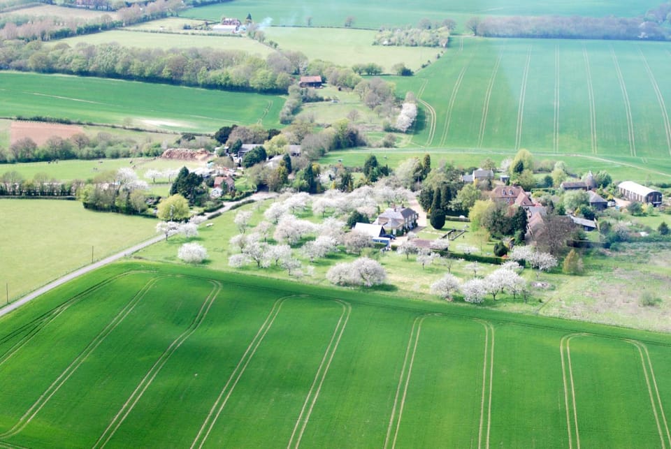Property building, Natural landscape, Bird's eye view