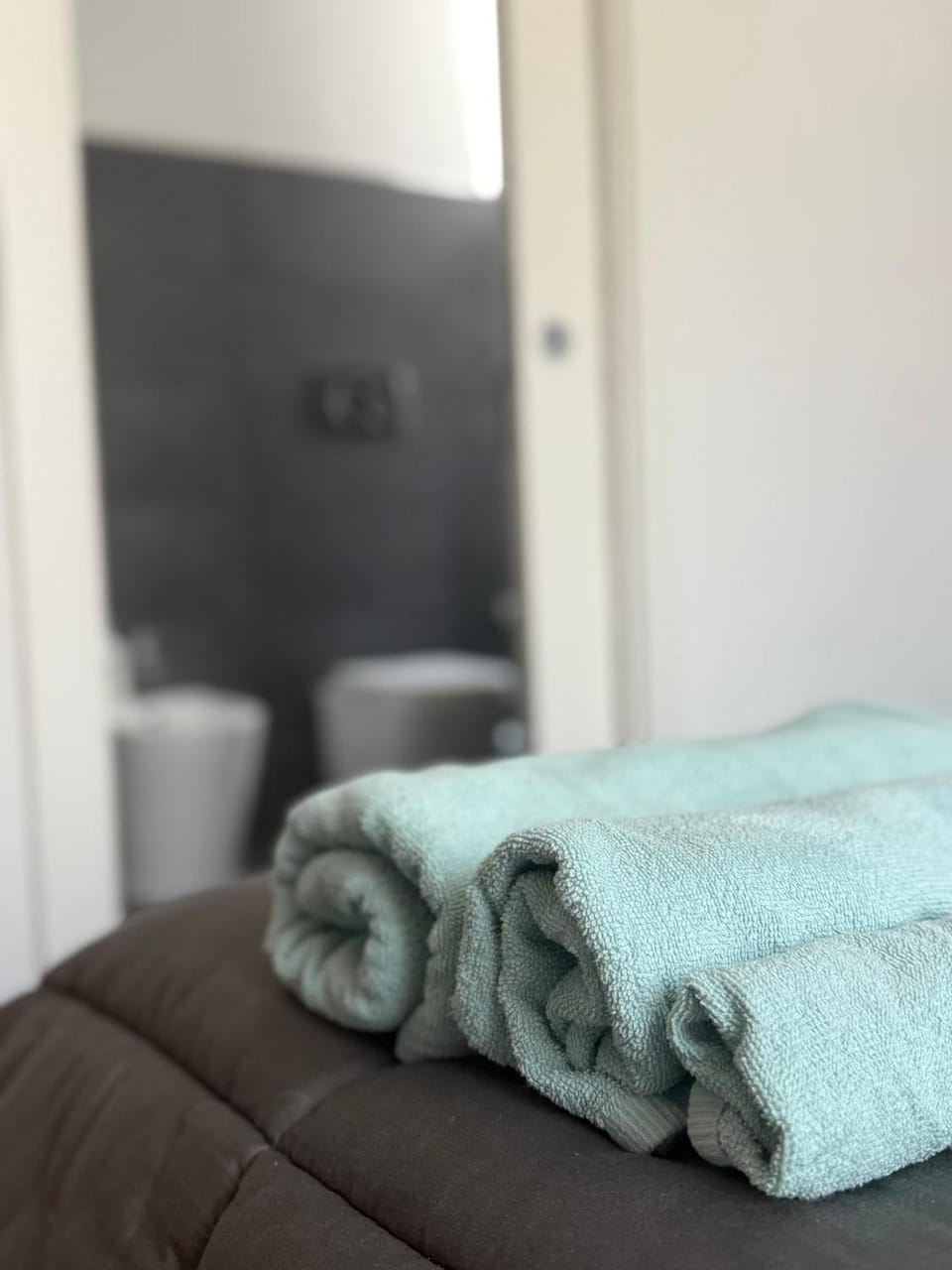 Shower, Bed, Bathroom, towels