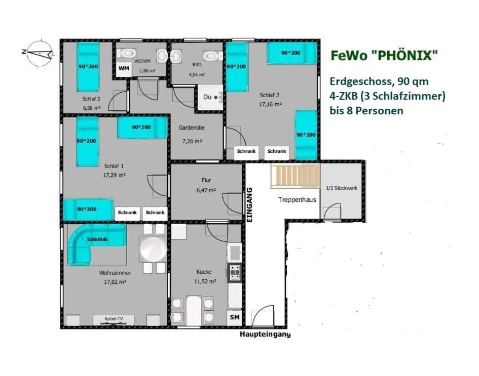 "PHÖNIX-1" Business Apartment bis 8 Personen, Terrasse, Garten, 1A Lage! Apartment in Hesse