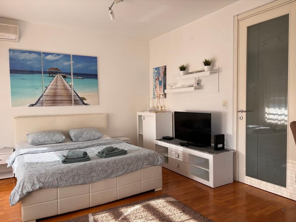 Communal lounge/ TV room, Bed, TV and multimedia, Photo of the whole room, Bedroom