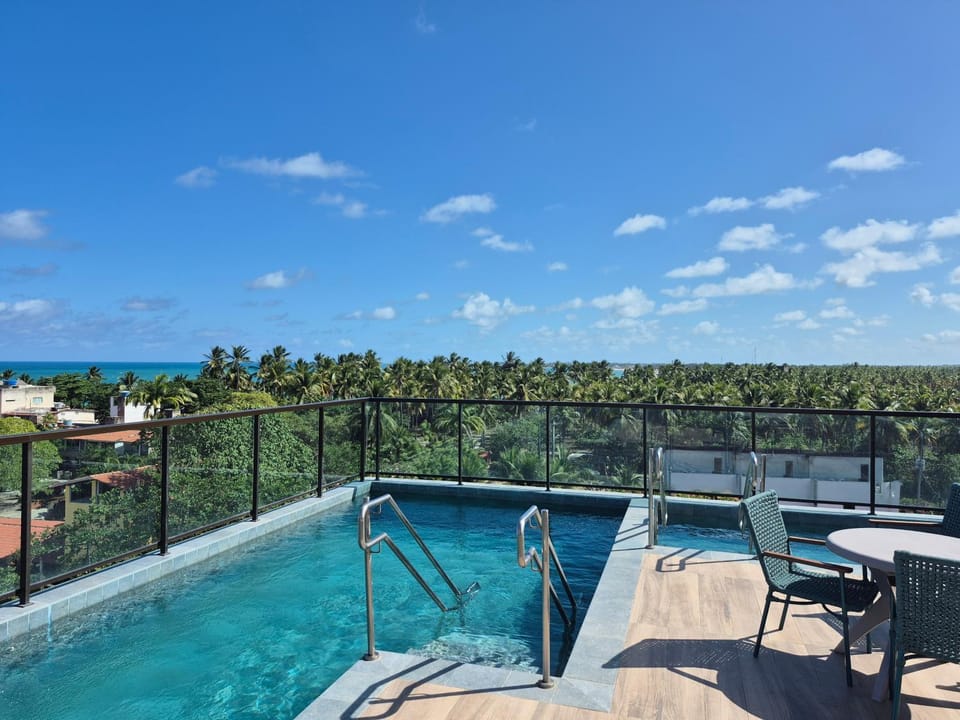 View (from property/room), Balcony/Terrace, Pool view, Sea view, Swimming pool