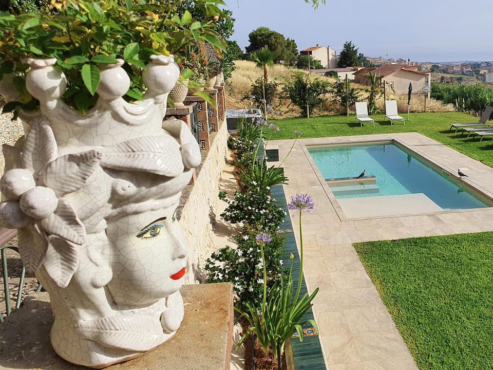 Spring, Day, Natural landscape, Garden, Garden view, Pool view, Swimming pool