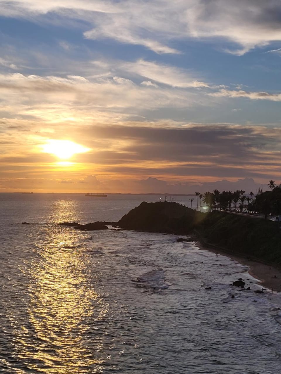 Beach, Sea view, Sunset