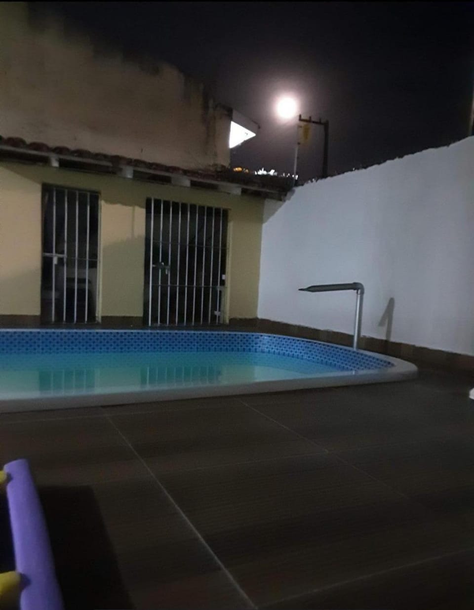 Night, Pool view, Swimming pool, Swimming pool