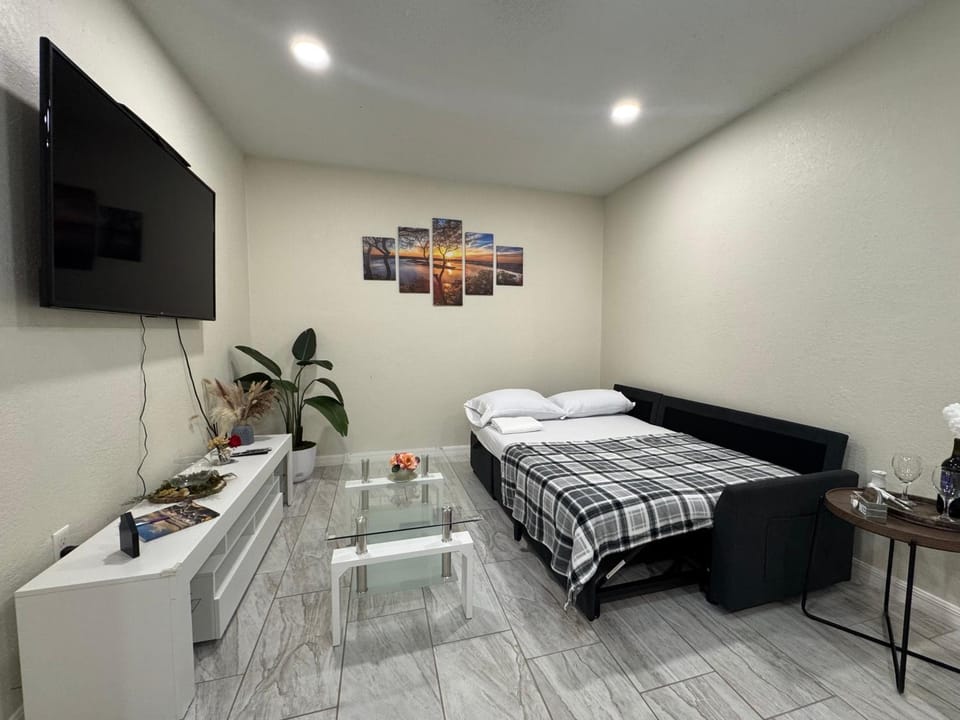 Bed, TV and multimedia, Living room, Photo of the whole room