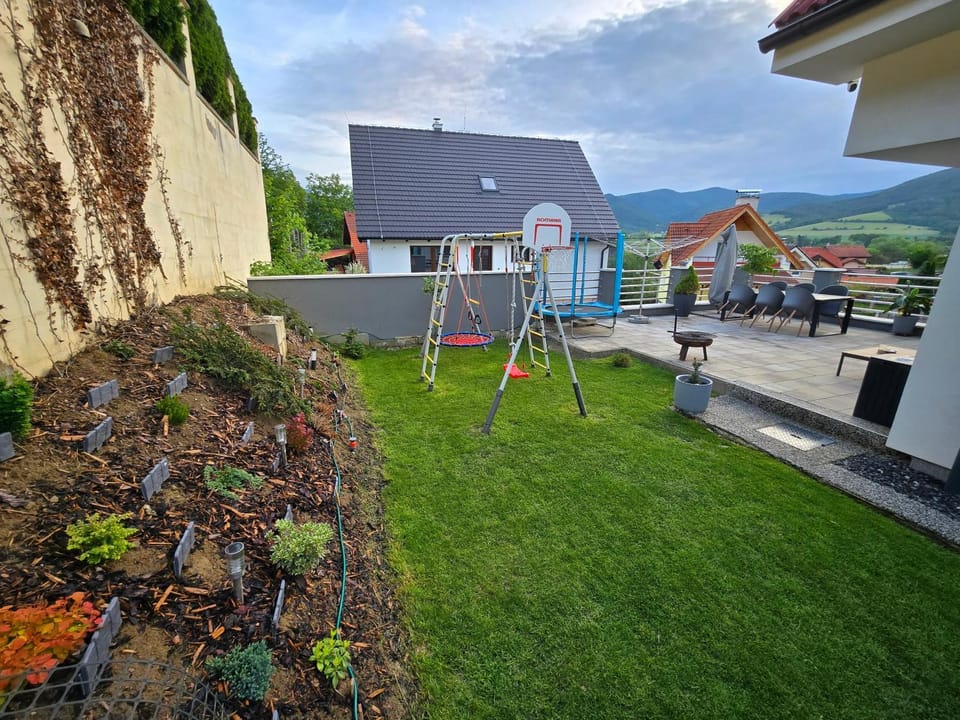 Day, Children play ground, Garden, Garden view, Mountain view