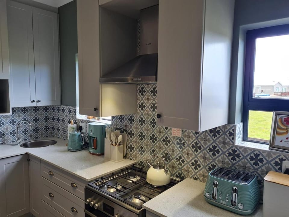 Kitchen or kitchenette, dishwasher, stove