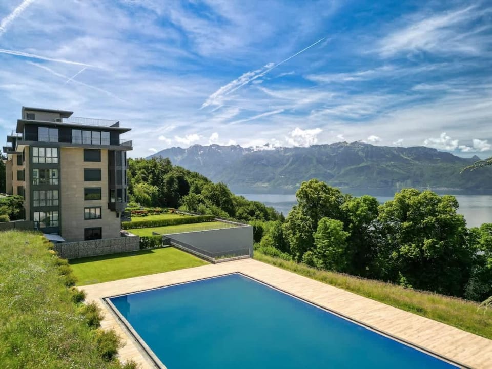 Terrasses de Lavaux-3 Luxe & Détente Terrasse Piscine Vue Montagnes et lac Apartment in Canton of Vaud