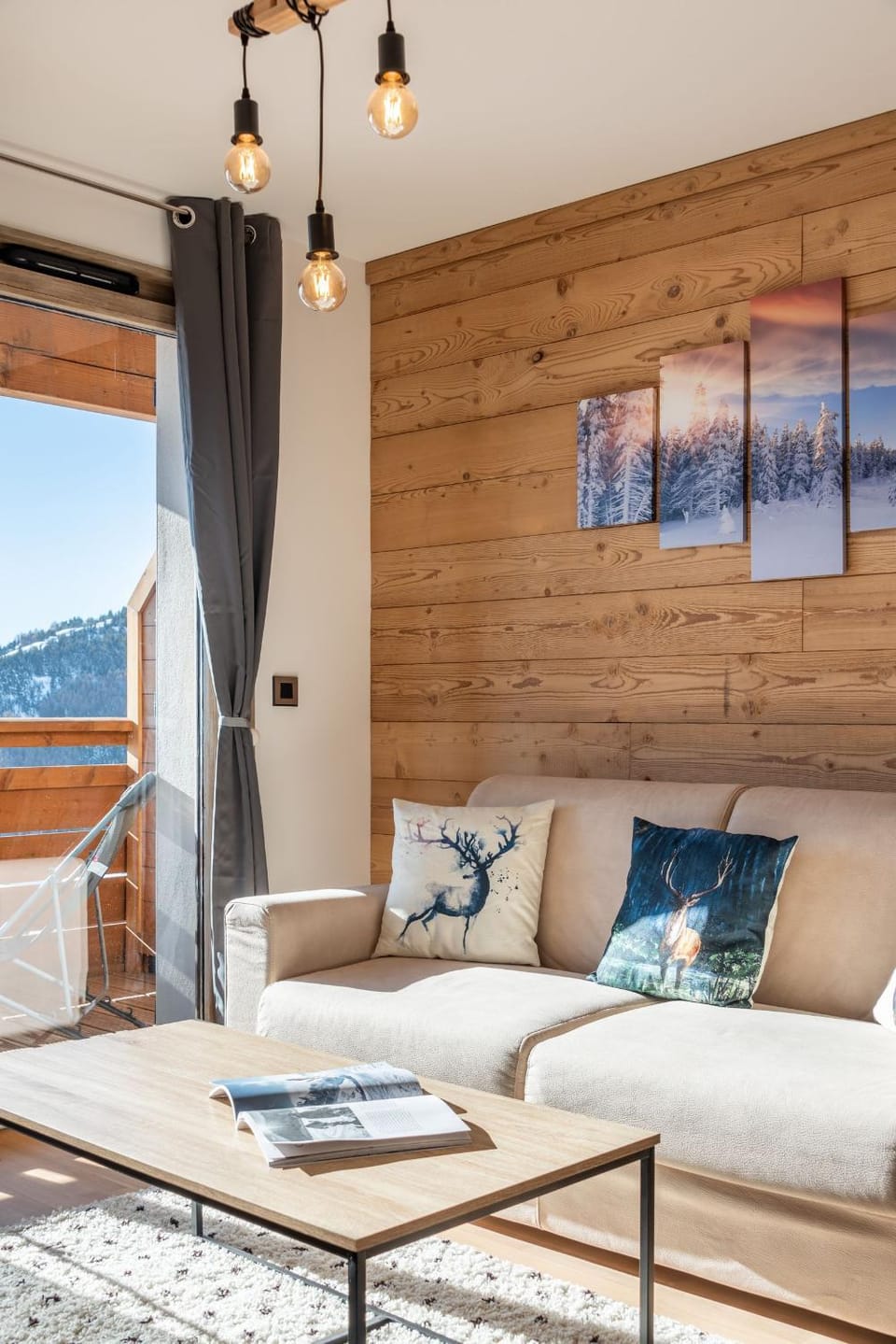 Natural landscape, Living room, Seating area, Mountain view