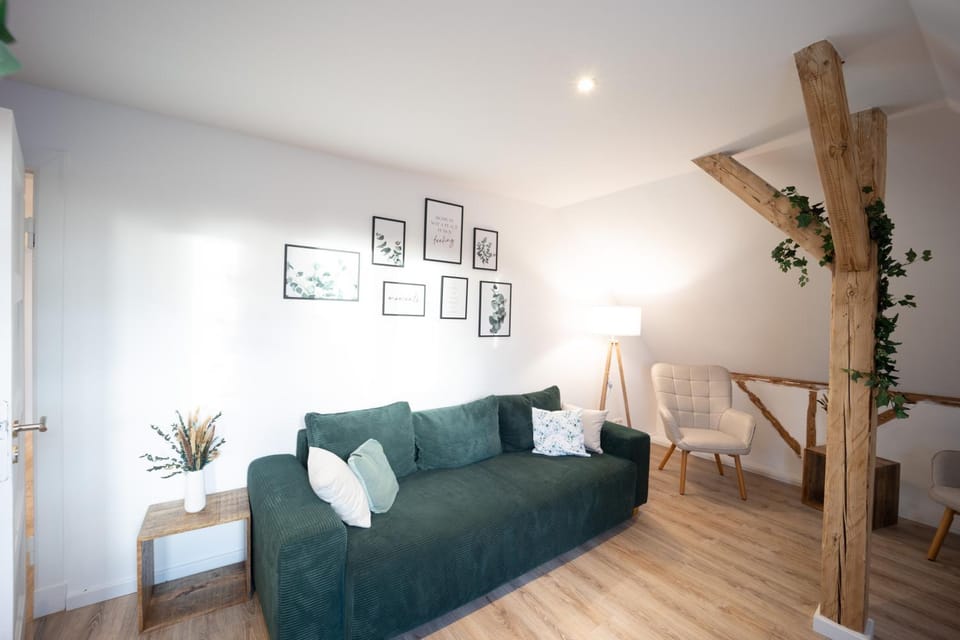 Bed, Living room, Photo of the whole room, Seating area, Bedroom