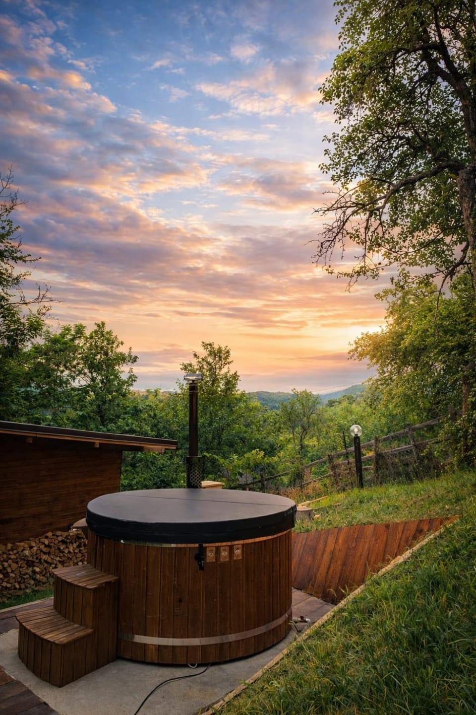 Hot Tub, Sunset