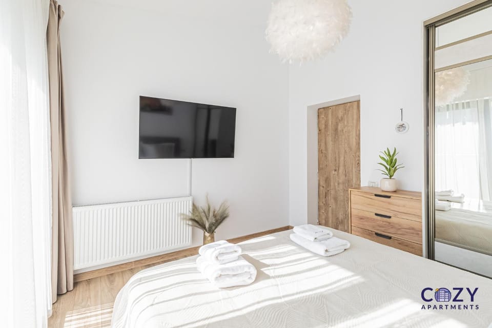 Bed, TV and multimedia, Photo of the whole room, Bedroom, towels, wardrobe