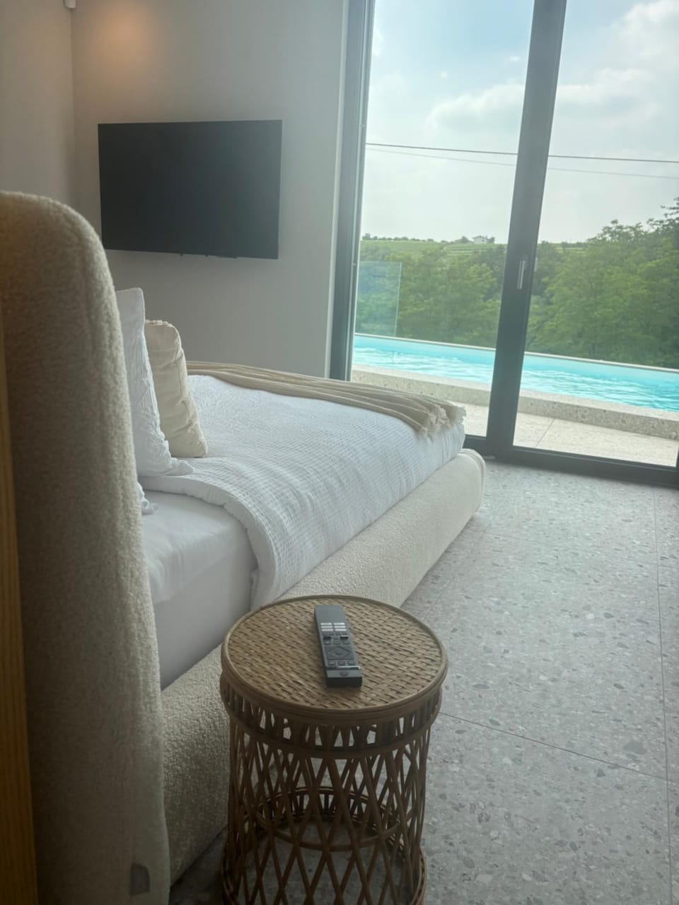 Patio, Bed, View (from property/room), Bedroom, Pool view, Swimming pool