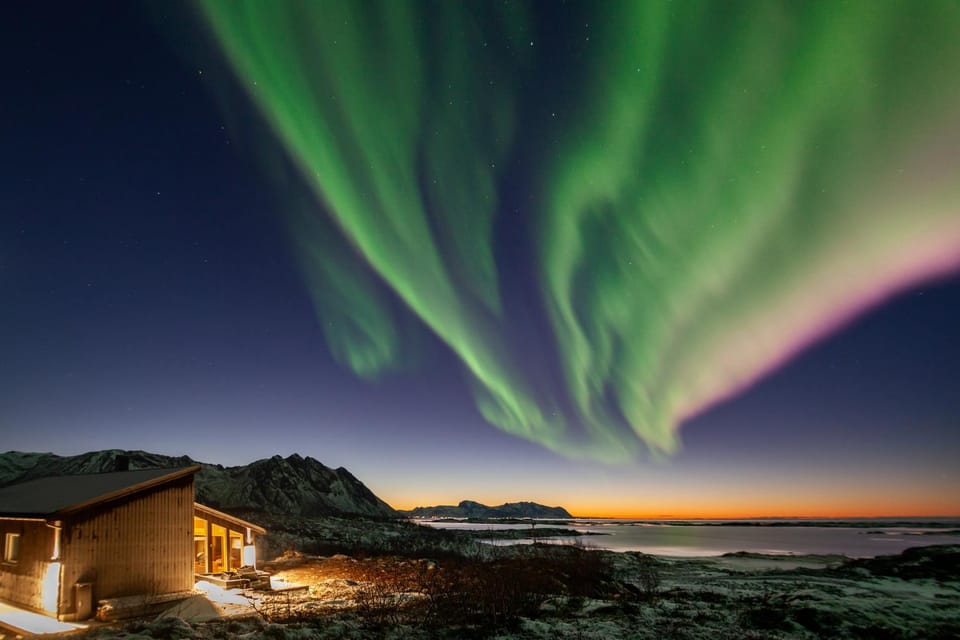 Property building, Night, Natural landscape, Mountain view, Sea view, Sunset