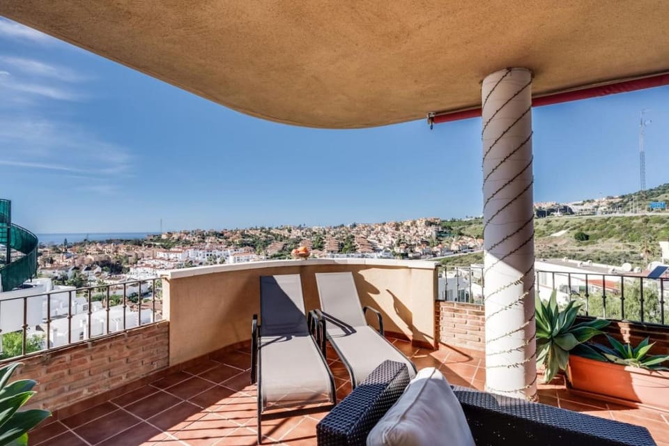 Day, Natural landscape, View (from property/room), Balcony/Terrace, Balcony/Terrace, Mountain view, Sea view, sunbed