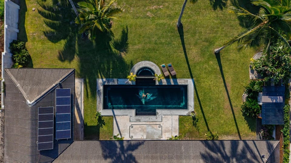 Natural landscape, Bird's eye view, Garden, Pool view, Swimming pool