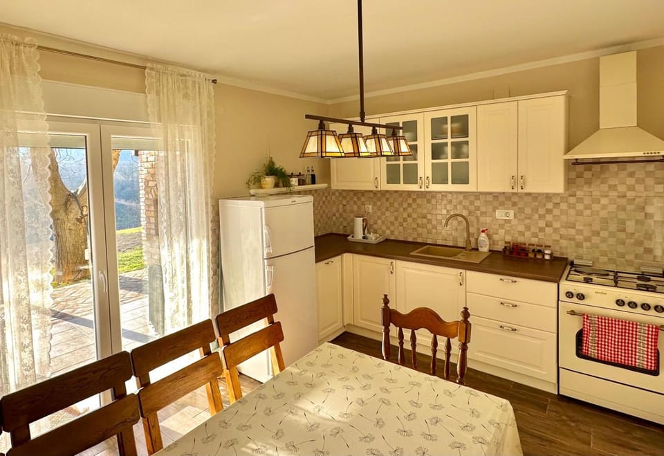Kitchen or kitchenette, Dining area, dishwasher, oven, stove, toaster