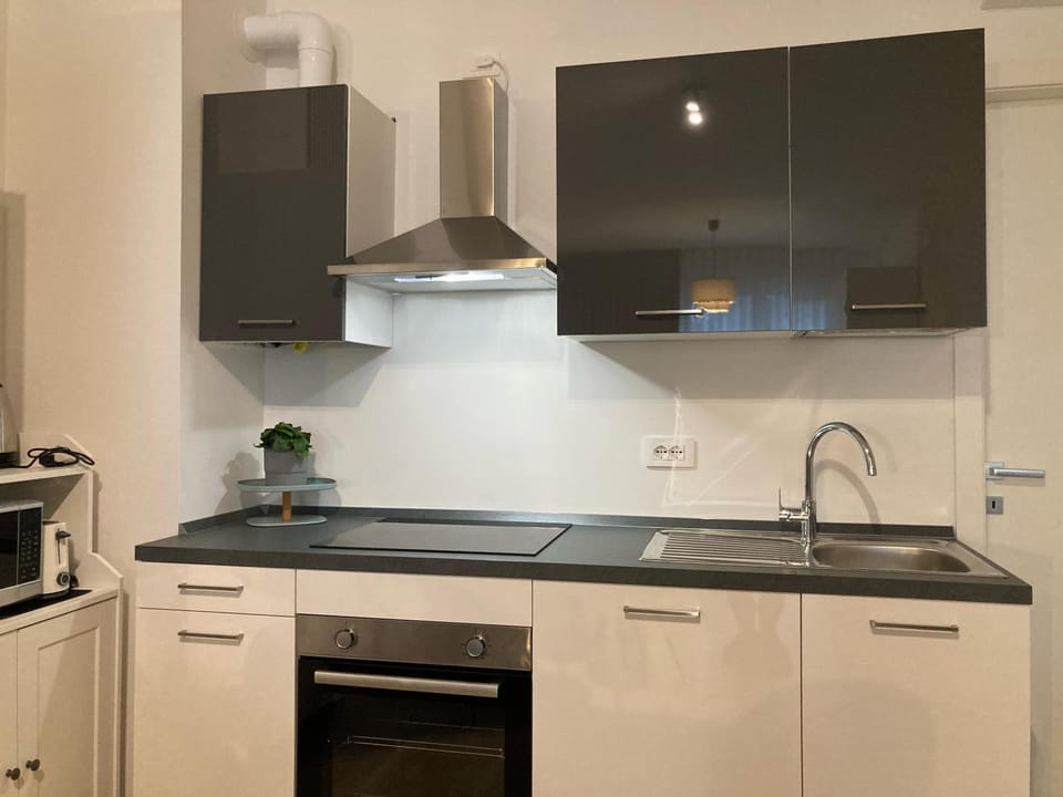 Kitchen or kitchenette, dishwasher, oven