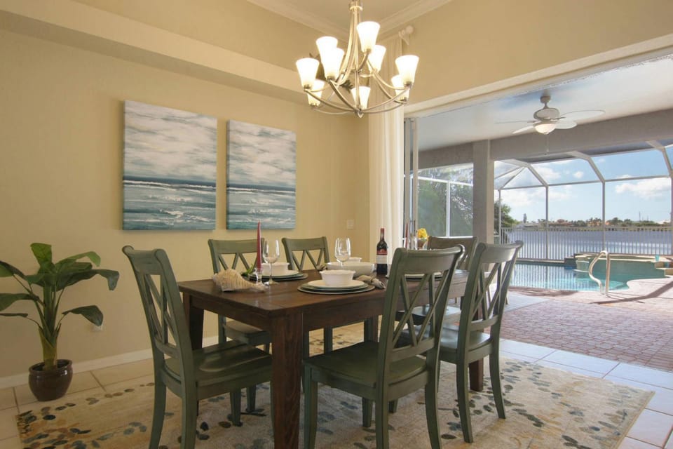 Lakefront Gulf Access villa w/heated pool & spa; Sleeps 9! Villa Madison - SWFL Rentals Villa in Cape Coral