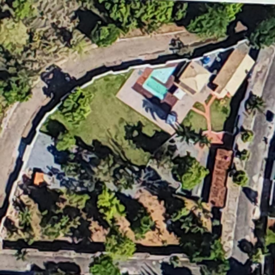 Property building, Day, Neighbourhood, Natural landscape, Bird's eye view, Pool view, Street view, Swimming pool, Parking