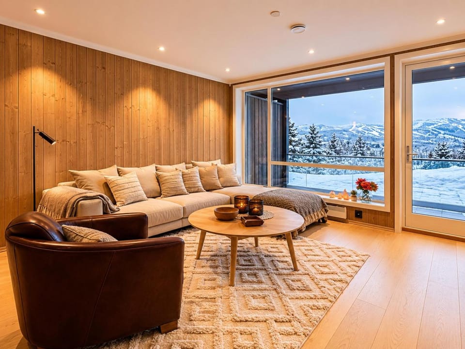 TV and multimedia, Balcony/Terrace, Living room, Seating area, Mountain view