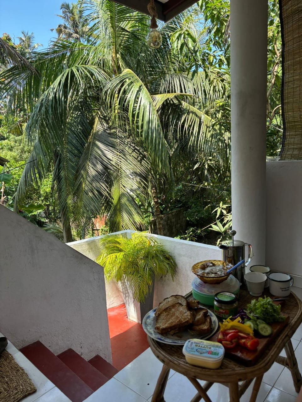 View (from property/room), Balcony/Terrace, Dining area, Food, Garden view, Breakfast