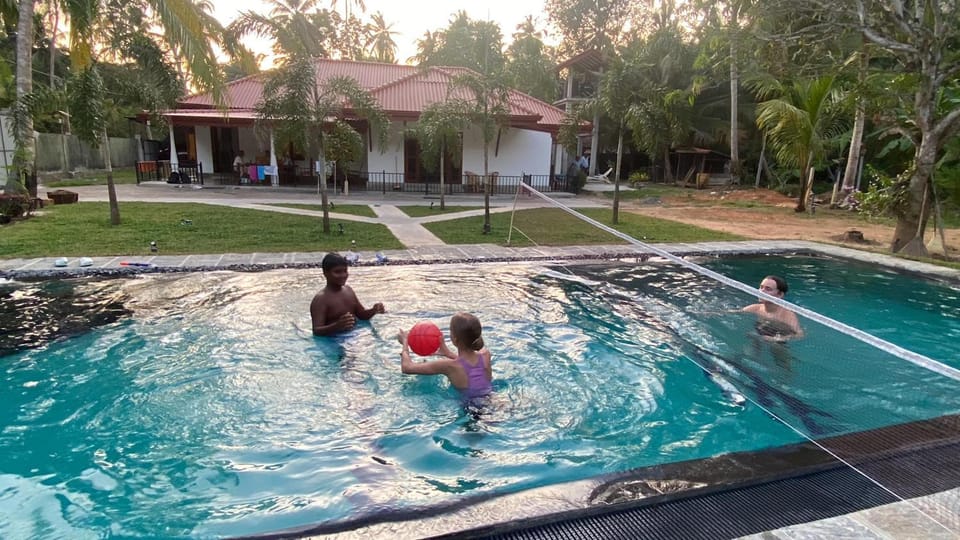 Property building, Day, Natural landscape, Garden, Garden view, Pool view, Swimming pool, group of guests