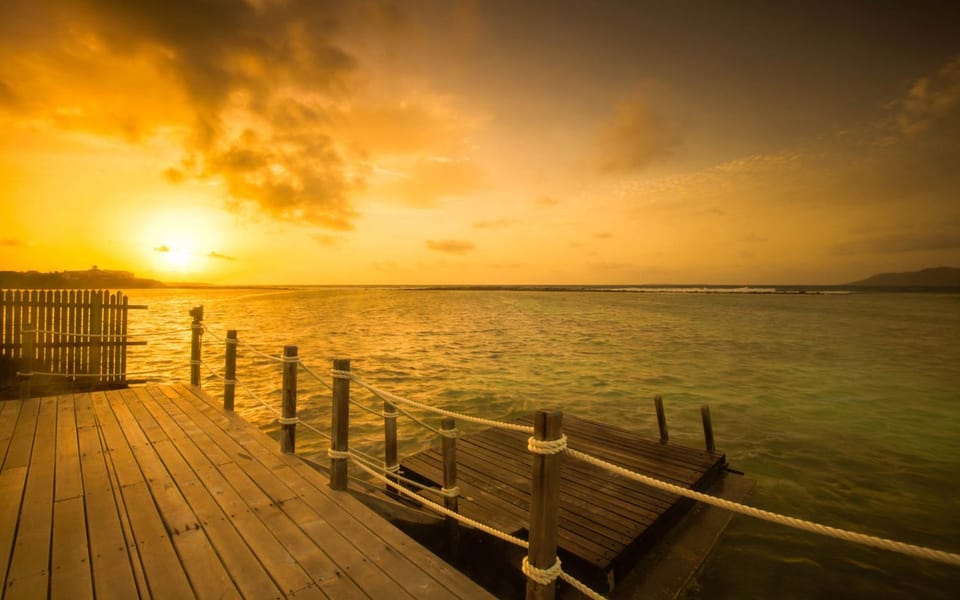 Natural landscape, Sea view, Sunset