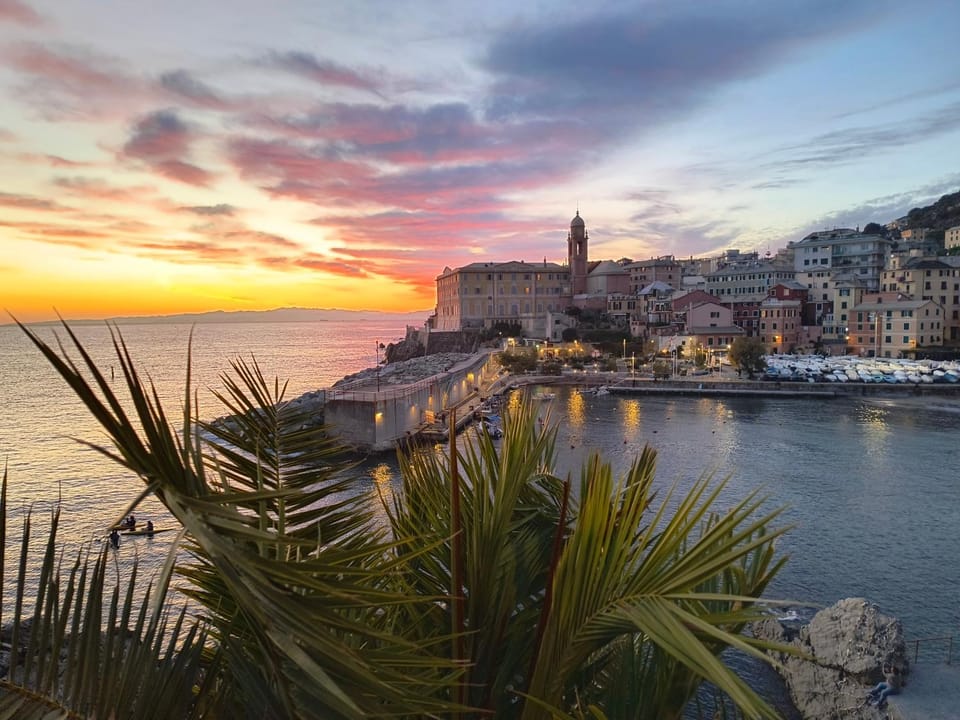 Nearby landmark, City view, Sea view, Sunset