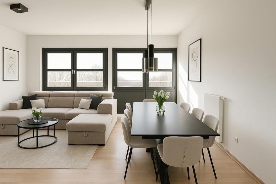 Living room, Photo of the whole room, Seating area, Dining area