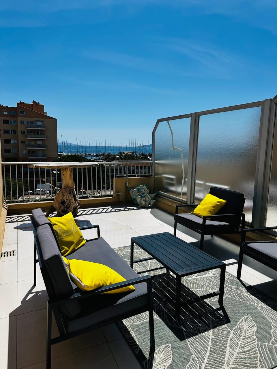 Property building, Patio, Natural landscape, View (from property/room), Sea view