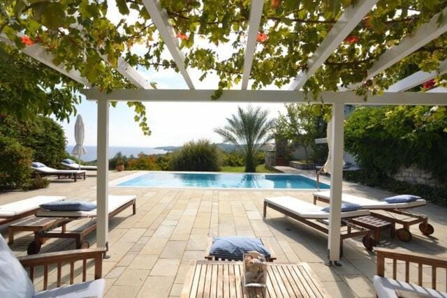Natural landscape, Pool view, Swimming pool, sunbed