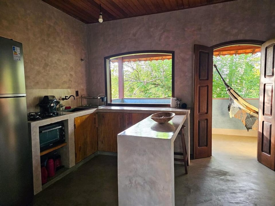 Dining area, minibar, oven, stove