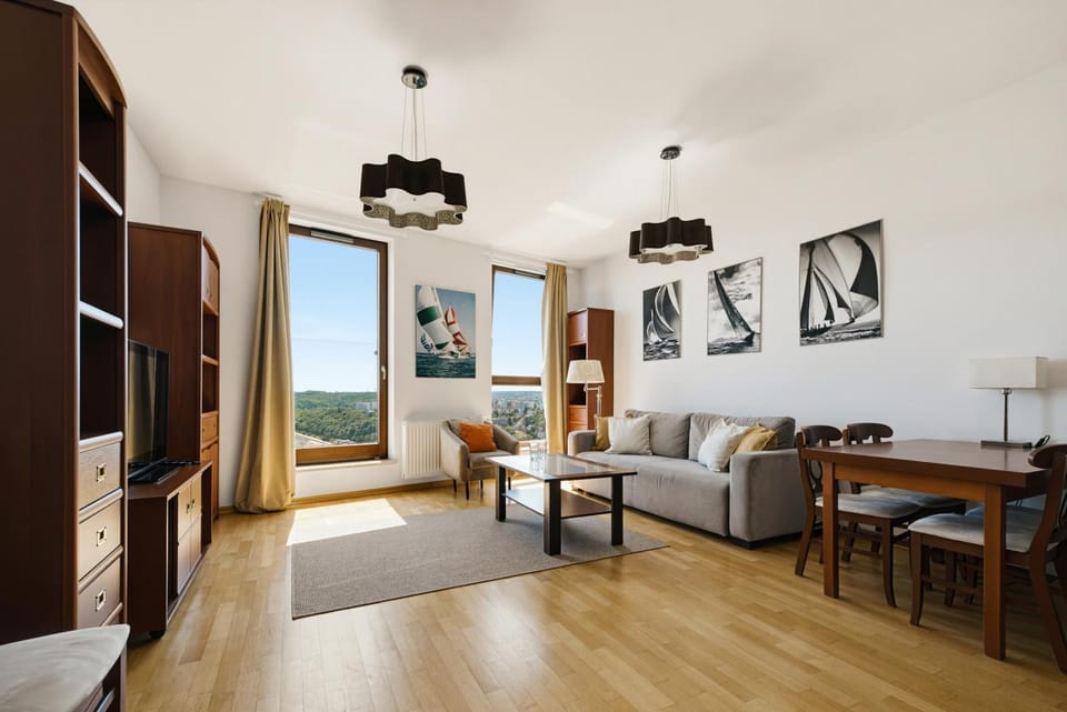 Living room, Seating area, Sea view