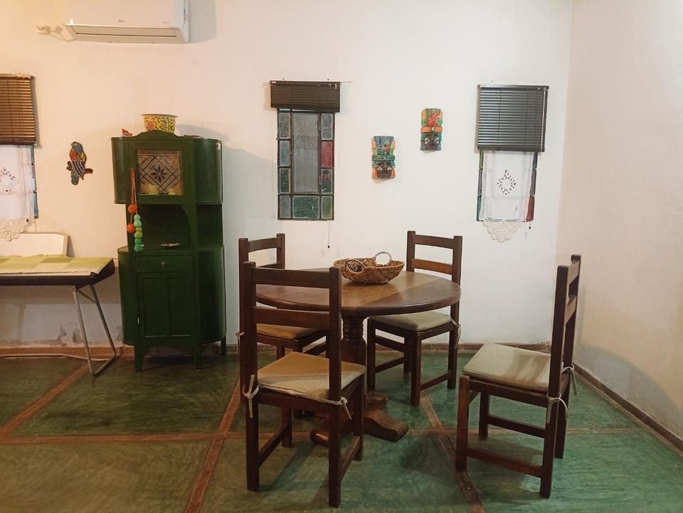 Dining area, air conditioner