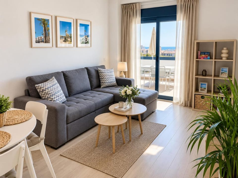 TV and multimedia, Living room, Seating area, Dining area, Sea view