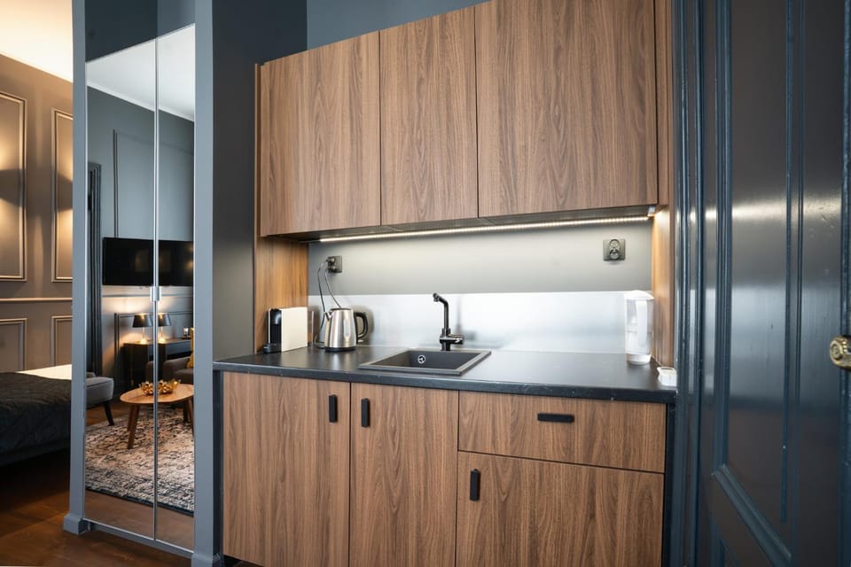 Kitchen or kitchenette, oven, kitchen