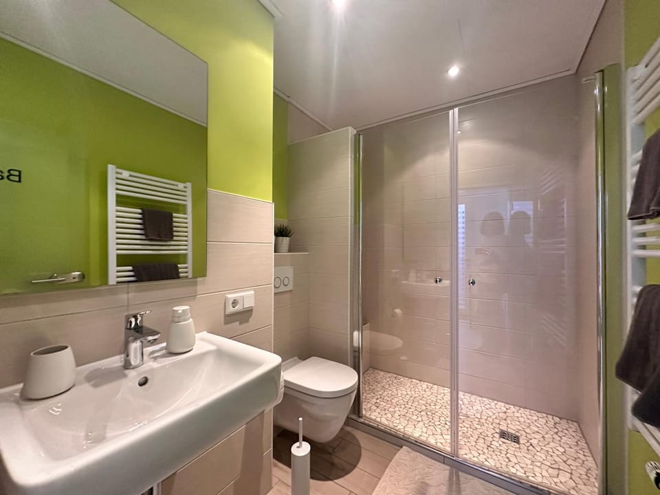 Shower, Toilet, Bathroom, towels