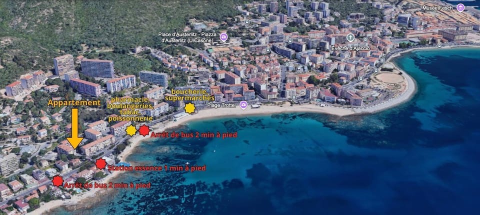 Magnifique T3 de 85m2 de standing vue mer trottel Apartment in Ajaccio
