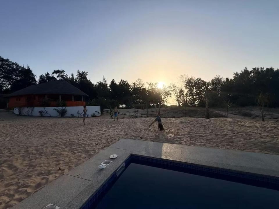 Swimming pool, Sunset