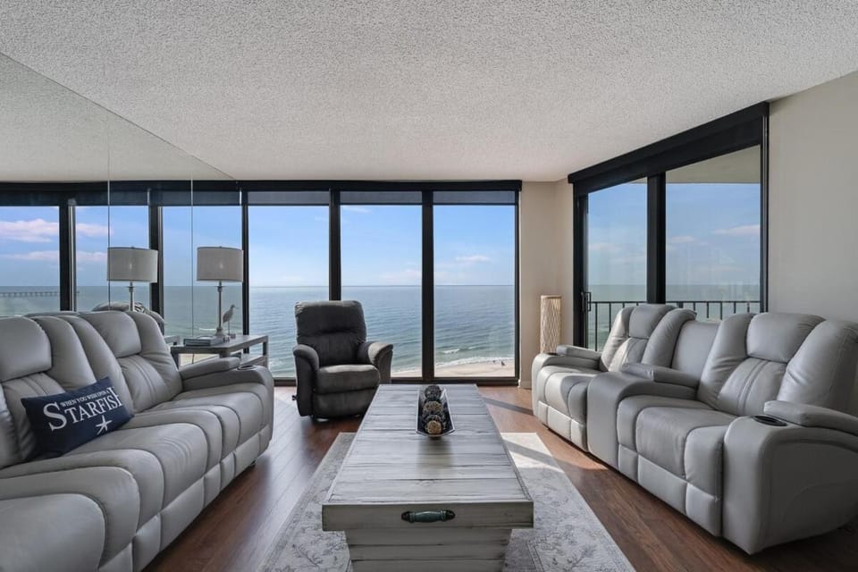 Living room, Seating area, Sea view