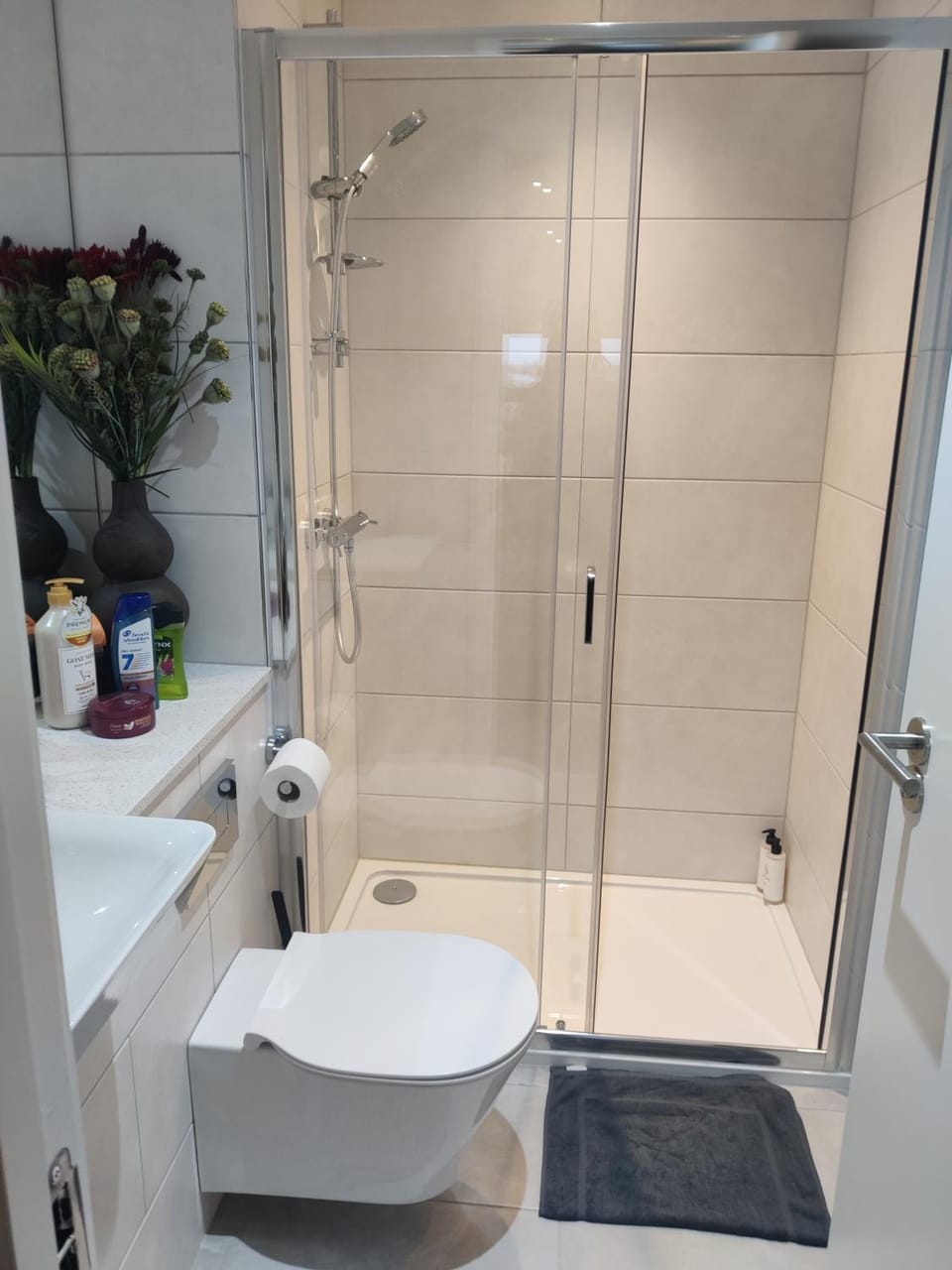 Shower, Toilet, Bathroom, towels